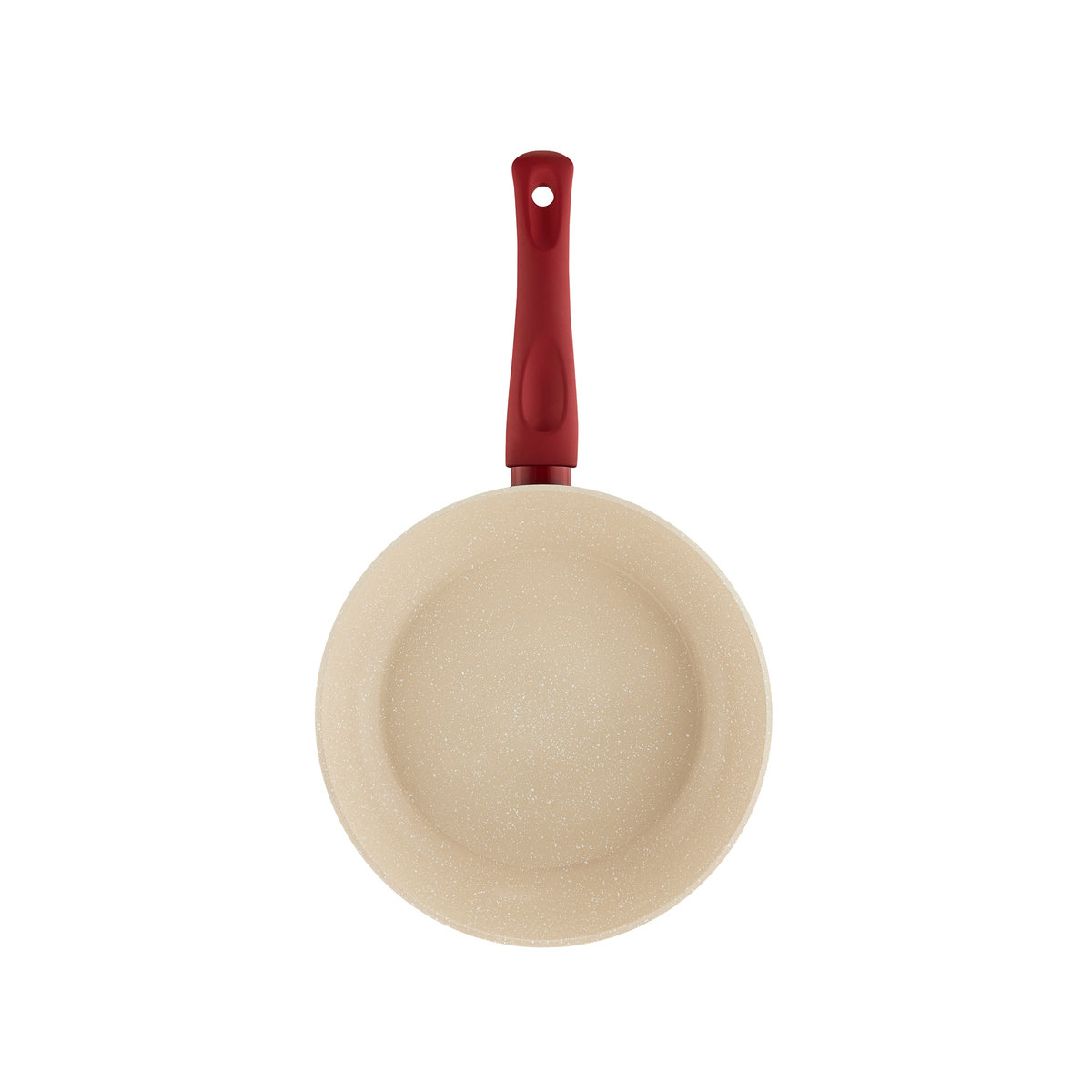 Patelnia z powłoką Qualum Basic Stone Edition Rosso 24 cm AMBITION