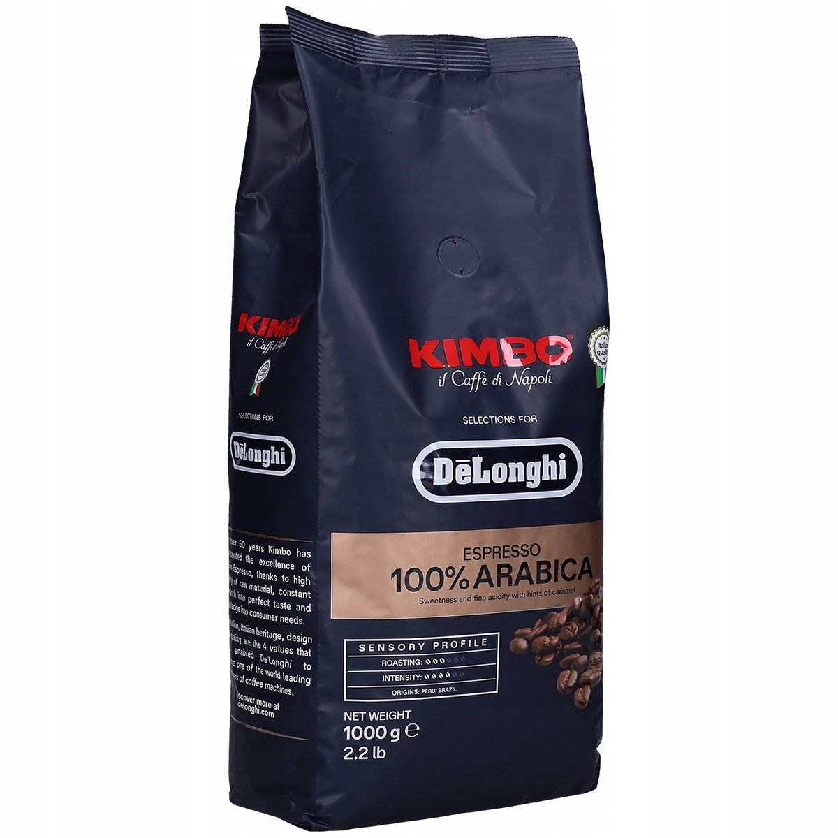 Kawa ziarnista Kimbo Delonghi 100% Arabica 1kg
