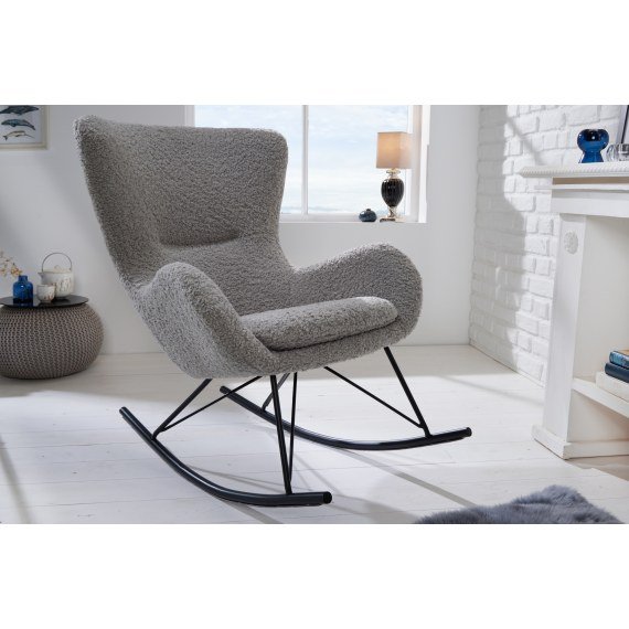 Fotel bujany scandinavia swing szary 43140