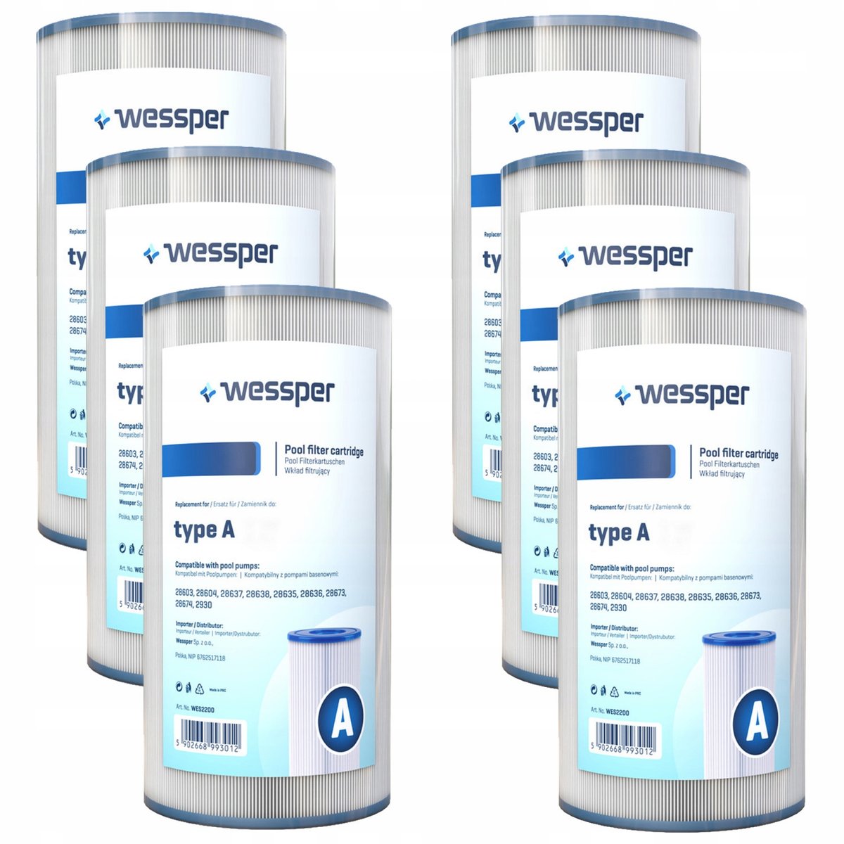 Intex 3 x Filtr do pompy basenowej typ A 29003