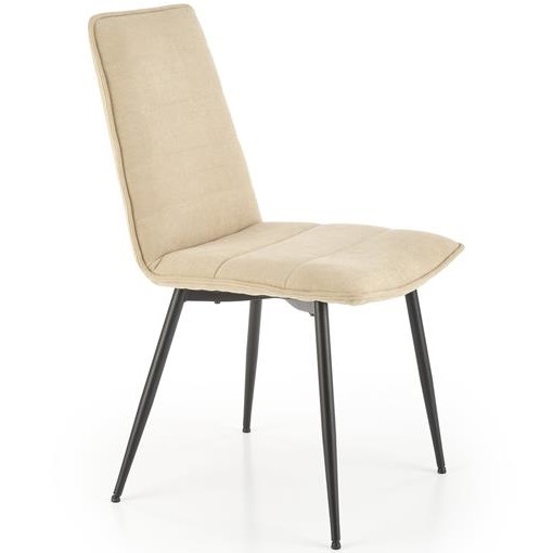 Halmar Krzesło K493 Czarny/Beżowy Kuchnia/Jadalnia/Salon Minimalistyczny/Loft