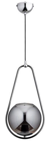 Alfa Elipsa 60997.56 lampa wisząca zwis 1x60W E27 dymiony/chrom