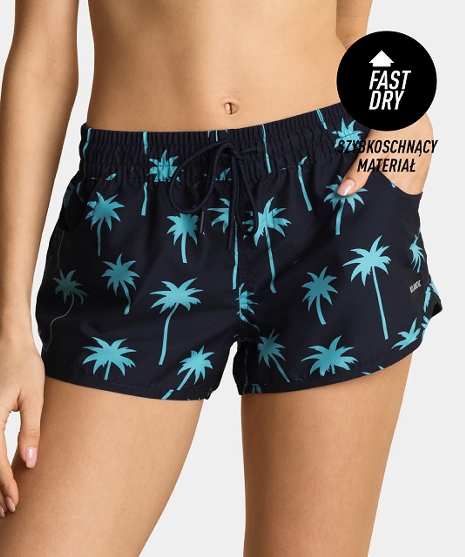 SZORTY PLAŻOWE ATLANTIC KSS-002 WL22 (kolor granat, rozmiar L)