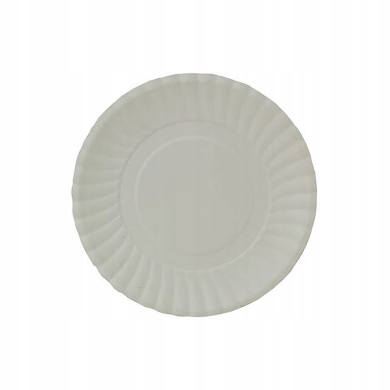 Talerz papierowy jednorazowy Biały 27-28 cm, 100 sztuk