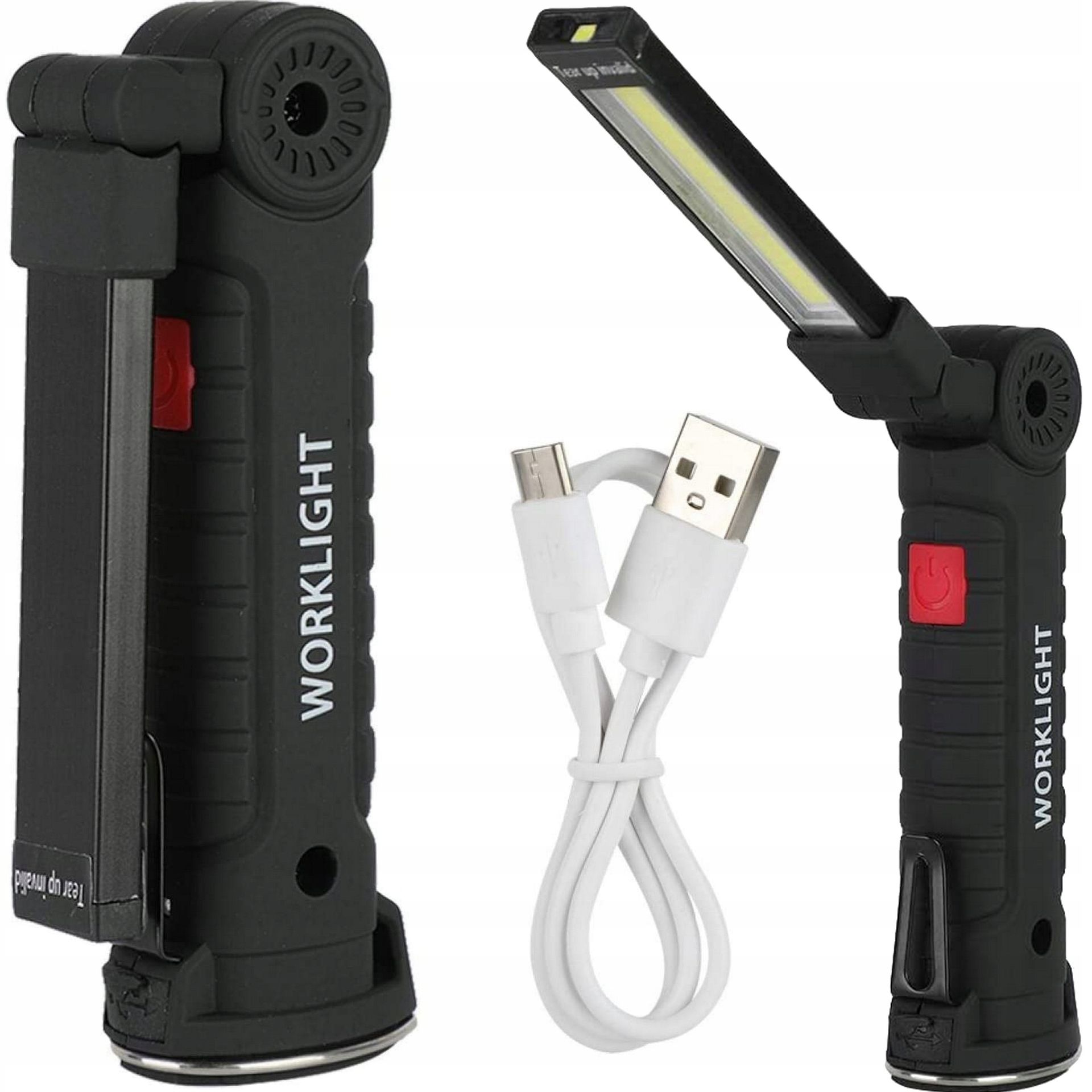 Lampka warsztatowa Cob Latarka Led Usb Tryb Sos Bi