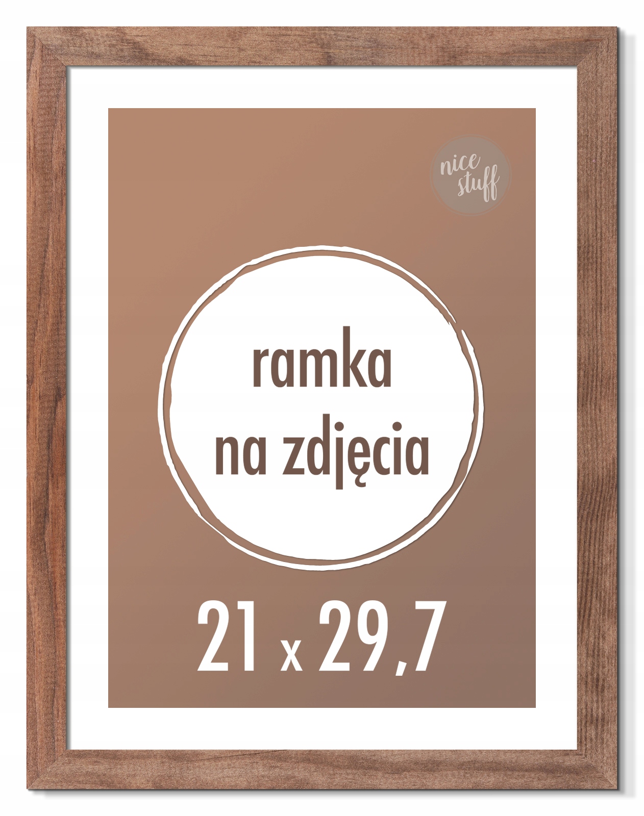 RAMKA NA ZDJĘCIA 21x29,7 cm A4 ramki drewniane wenge