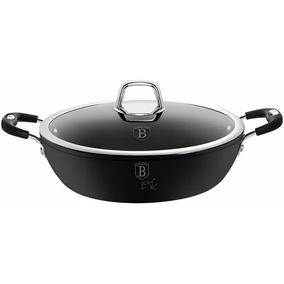 Berlinger Haus GARNEK TYTANOWY NISKI 28cm 3.8L BLACK PROFESSIONAL LINE BH-6125 BH-6125