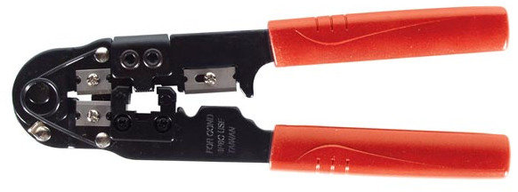 zaciskacz złącze modularne 8P8C (RJ45) stalowy czerwony