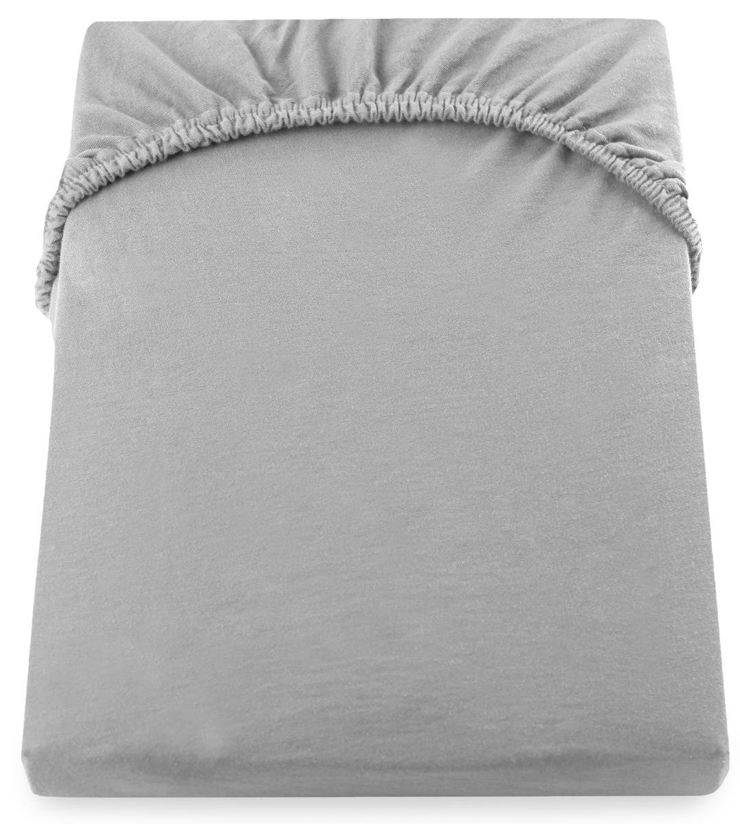 DecoKing Prześcieradło Jersey - Amber - Szary 240x220 cm