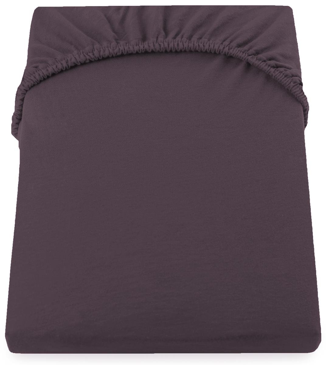 DecoKing Prześcieradło Jersey - Amber - Czekoladowy 240x220 cm