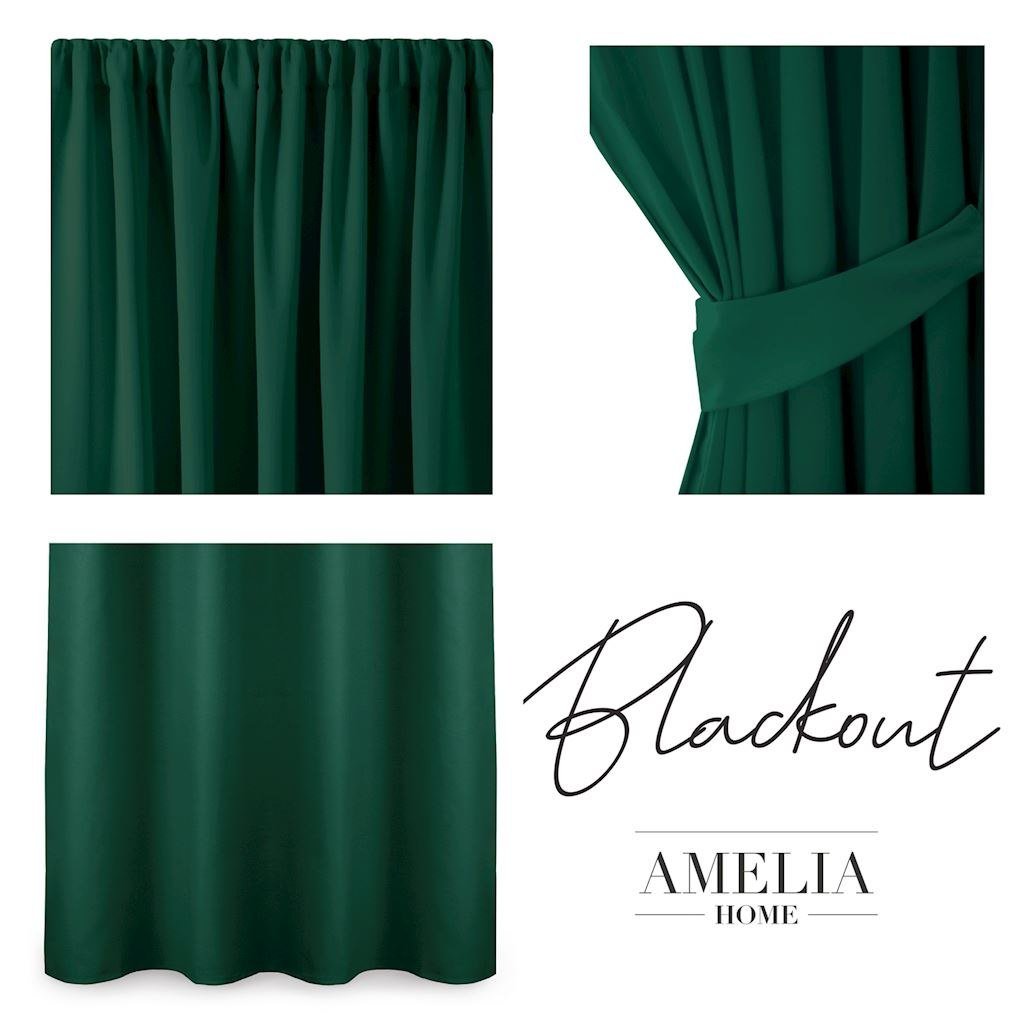 CURT/AH/BLACKOUT/PLEAT/D.GREEN/140X245/1PC