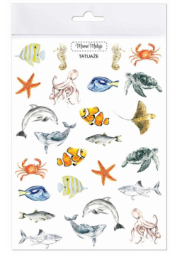 Tatuaże zmywalne Zwierzęta mórz i oceanów - Mama Maluje