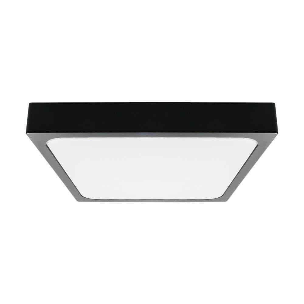 Plafon Led Kwadrat V-Tac 18W Ip44 23X23Cm Czarny Vt-8618 Ciepła