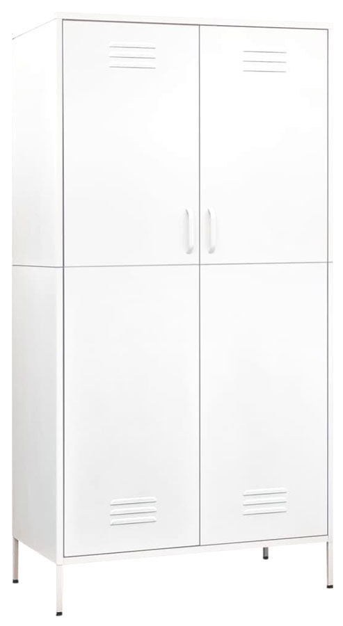 Elior Biała metalowa szafa gospodarcza dwudrzwiowa C8-F28