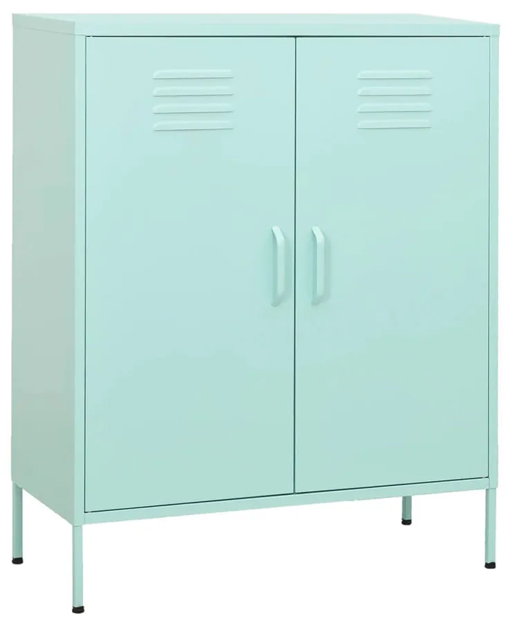 Stalowa szafka dwudrzwiowa do garażu miętowy F4-S99