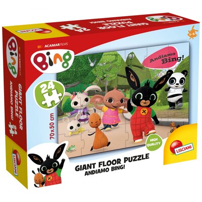 Lisciani Giochi BING Ogromne puzzle podłogowe 24el Let's go! 74709 LISCIANI