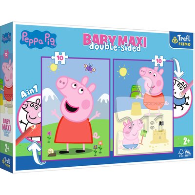 Puzzle dla dzieci Baby Maxi Double Sided - Pogodny dzień Peppy wiek 2+
