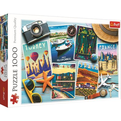 Puzzle 1000 Wakacyjne pocztówki TREFL
