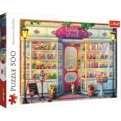 Trefl Puzzle 500 elementów Sklepik ze słodyczami 1094