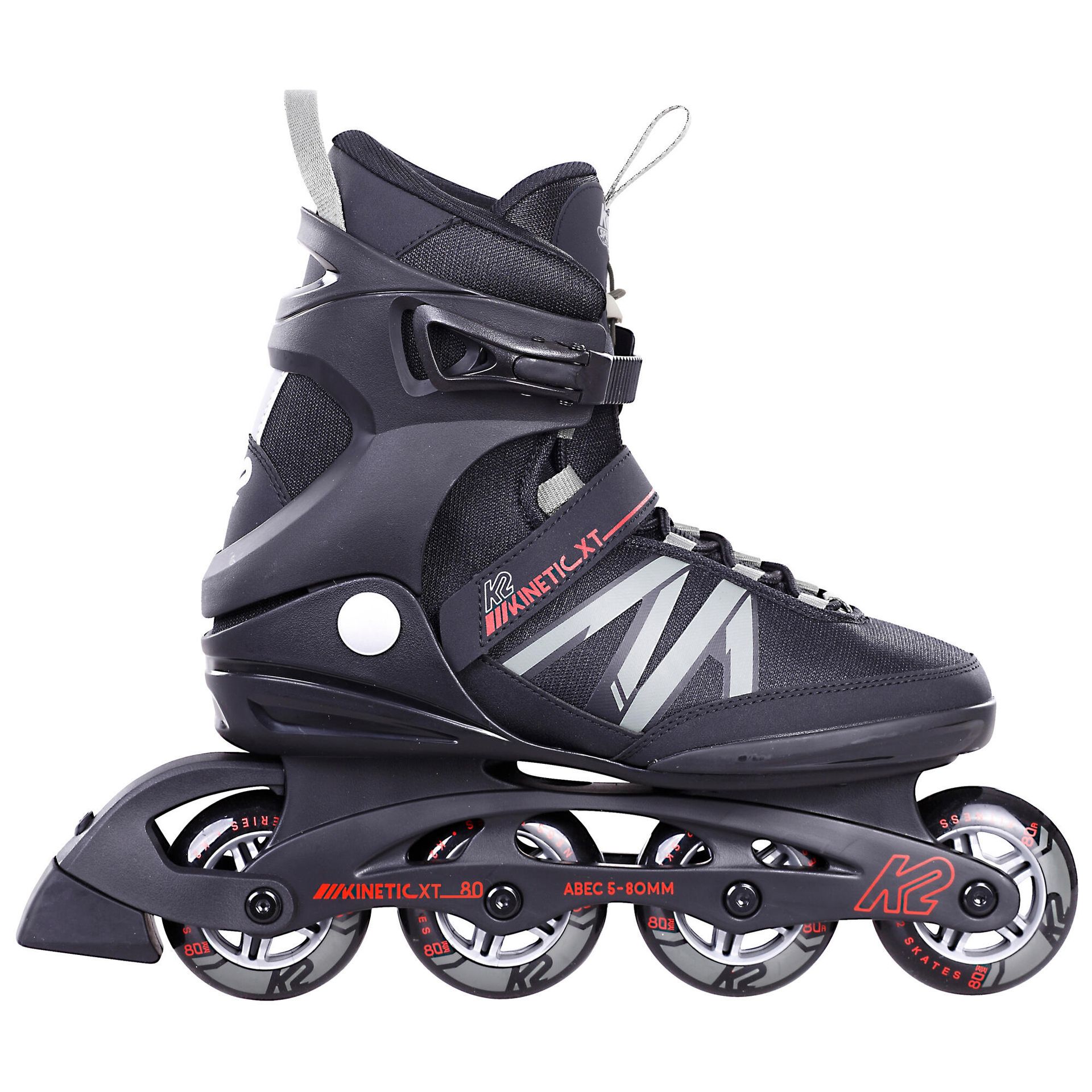 K2, Rolki męskie Kinetic 80 PRO XT, Czarno-Czerwony, rozm. 45