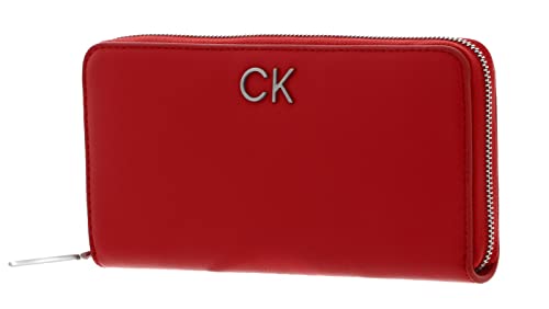 Calvin Klein Damski portfel Re-Lock Z/a Lg PBl, Czerwony aurora, One Size