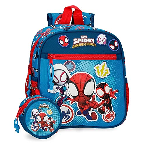 Marvel Go Webs go Plecak Dzieci Niebieski 23x25x10 cms Poliester 5,75L, niebieski, Talla única, Plecak przedszkola