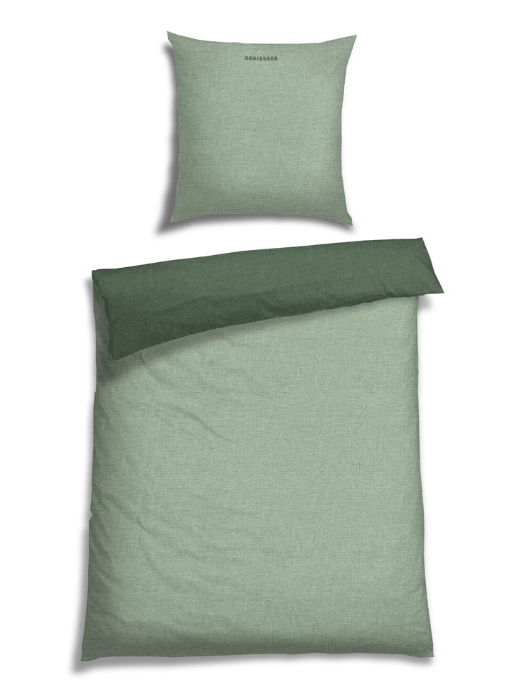 Schiesser Komplet pościeli renforcé w kolorze zielonym