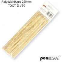 Penword Drewniane patyczki długie 250mm 50 szt.