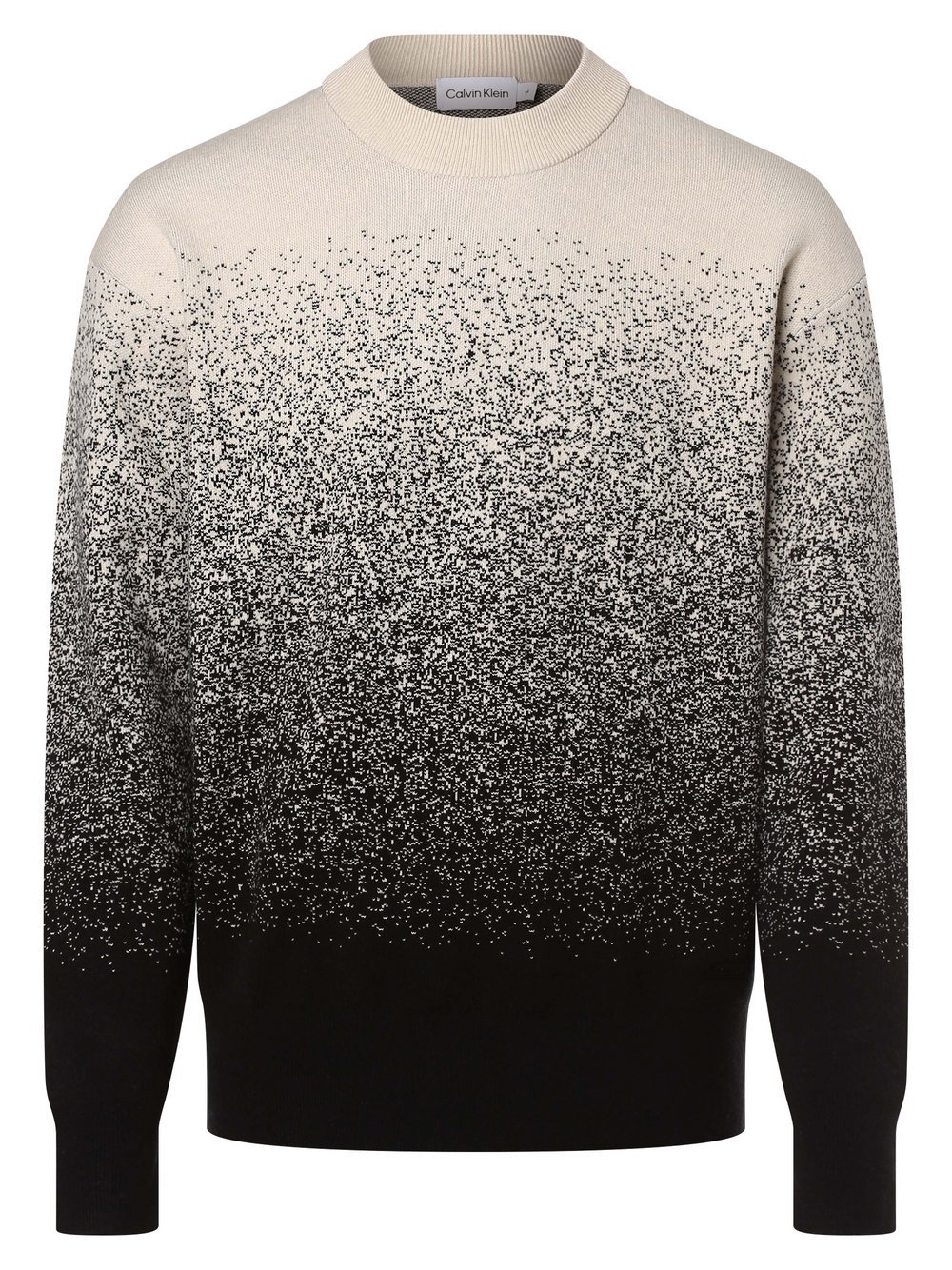 Calvin Klein - Sweter męski, beżowy|czarny