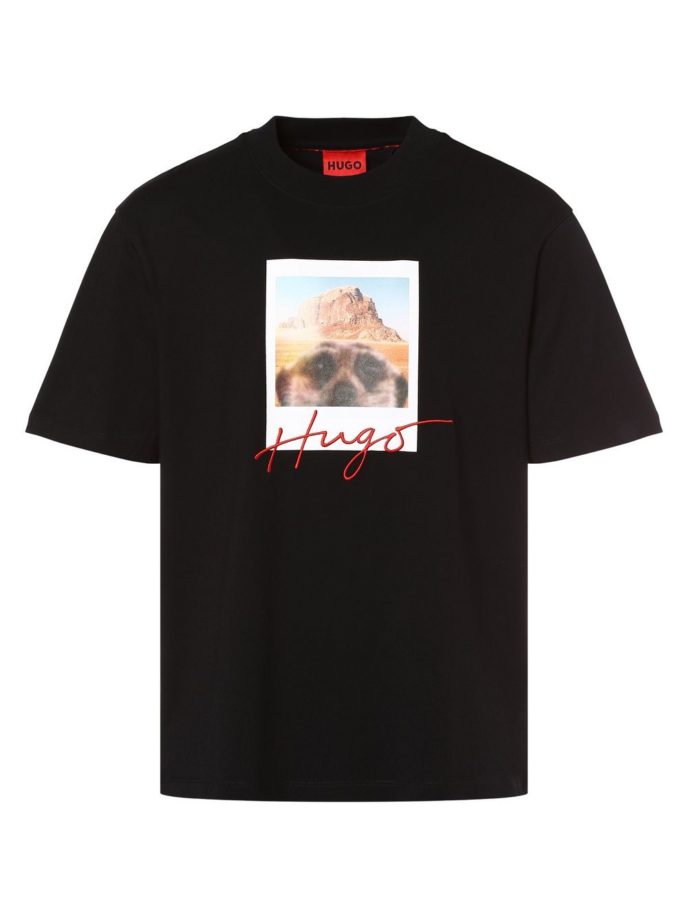 HUGO - T-shirt męski  Driceto, czarny