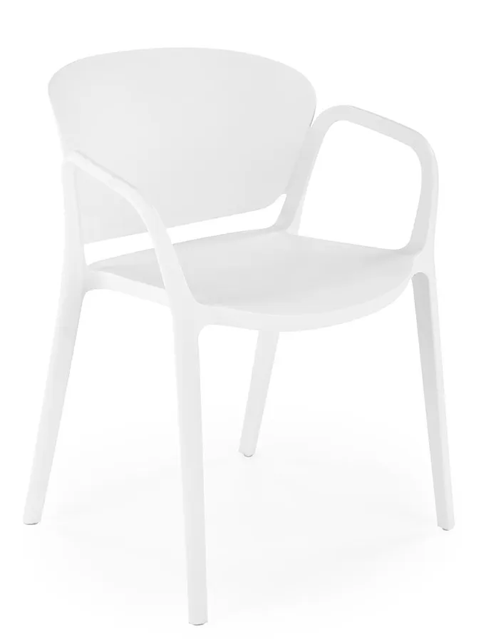 Elior Białe minimalistyczne krzesło ogrodowe C1-C28