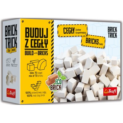 Brick Trick cegły zamkowe białe - 70 sztuk