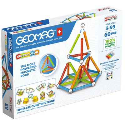 GeoMag Klocki magnetyczne Supercolor Panels Recycled 60 elementów 5_814322