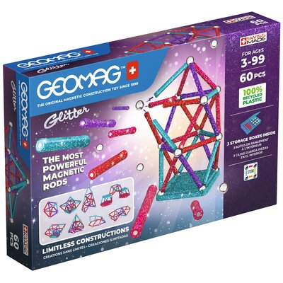 GeoMag zestaw Glitter panels Recycled 60