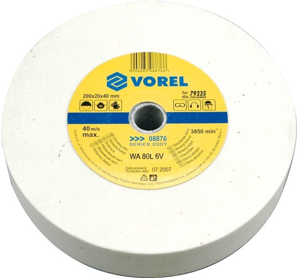 Vorel Tarcza do szlifierki stołowej 200x32x40mm -drobna 08876