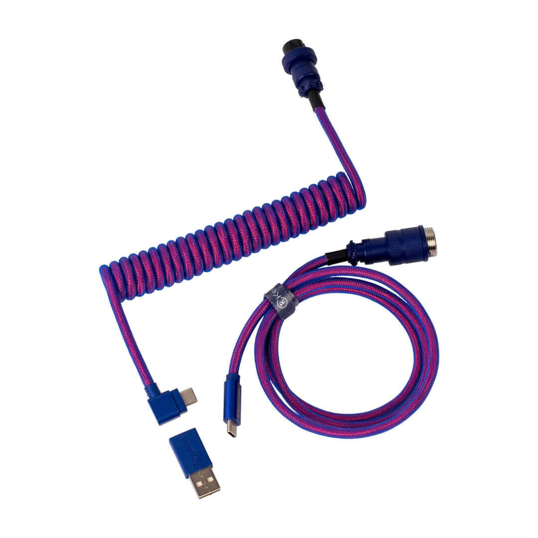Keychron Kabel Aviator Usb - Usb Typ C Do Klawiatury Mechanicznej Fioletowy, Pod Kątem