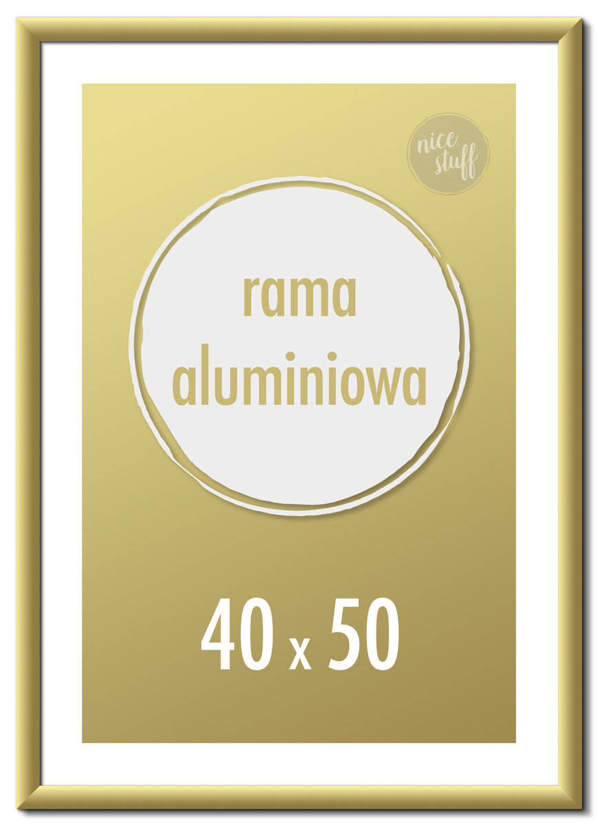 Ramka na zdjęcia 40x50 cm Ramki aluminiowe 50x40 cm złota