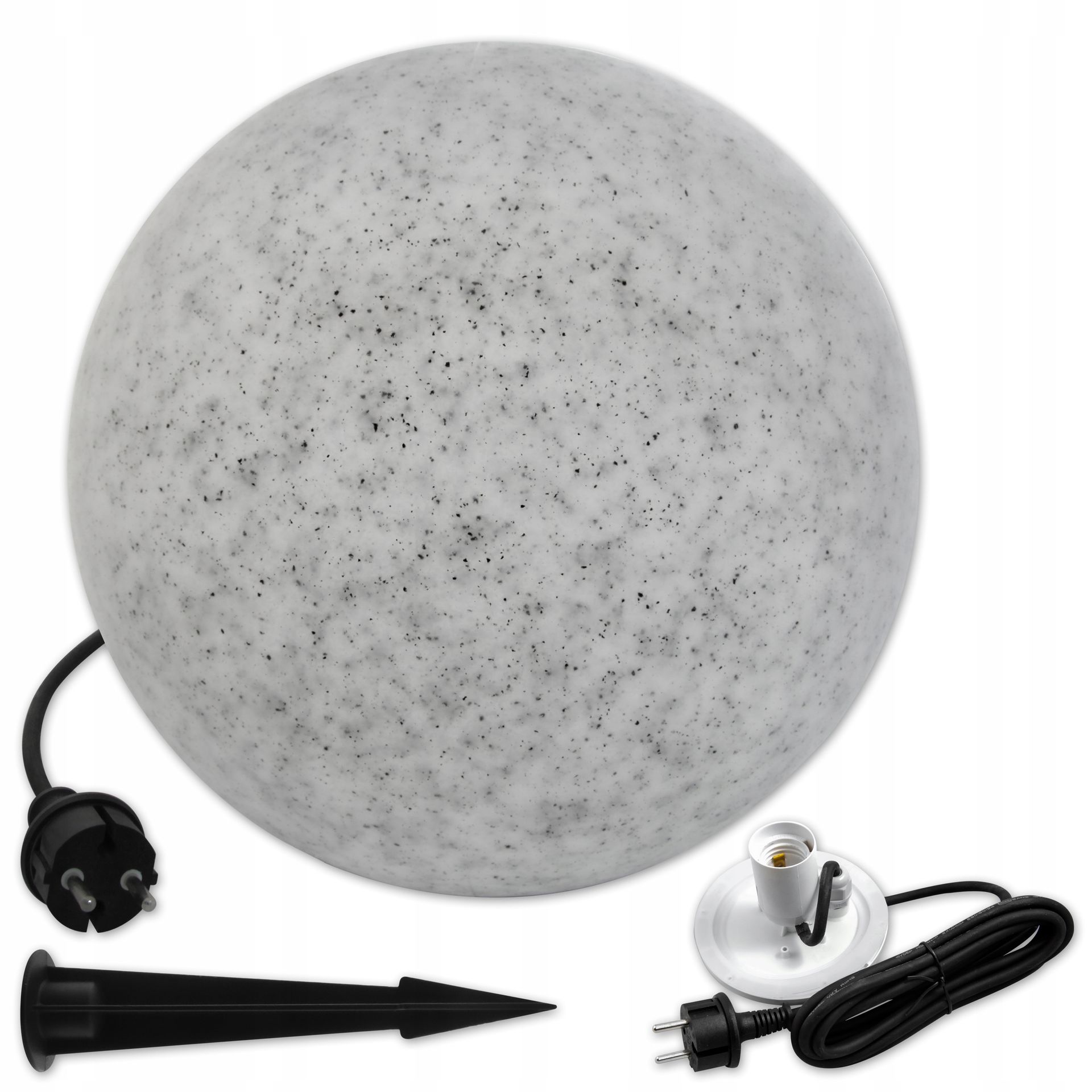 Lampa Kula Ogrodowa 35CM Kamienna Naziemna Led E27