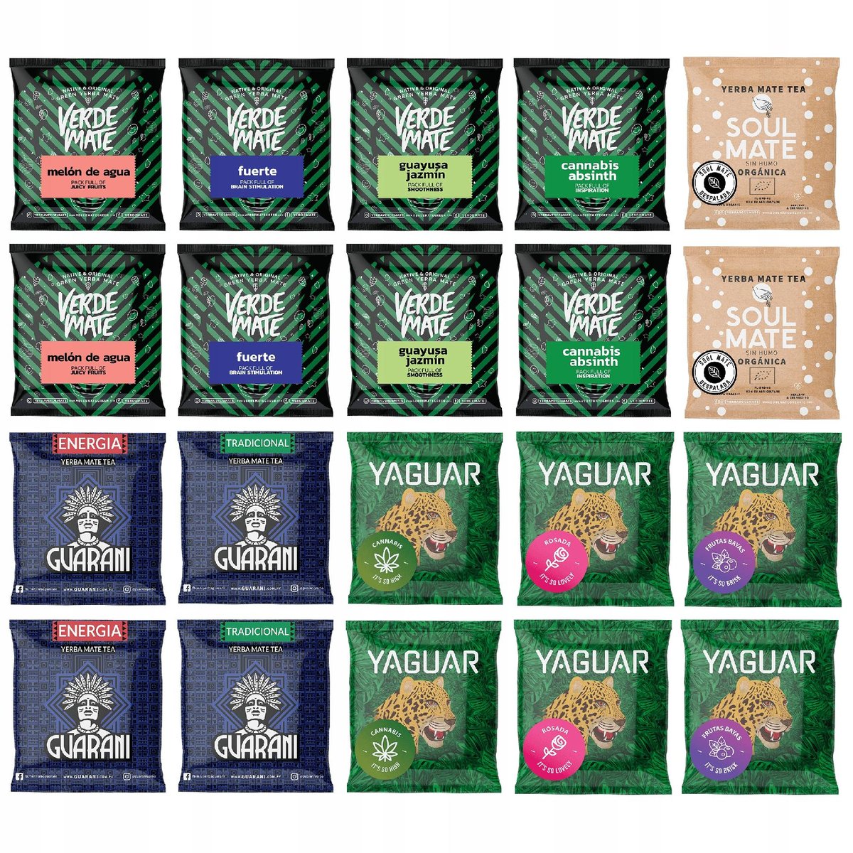 Yerba Mate MIX NAJLEPSZYCH GATUNKÓW Nativ 10x 100g