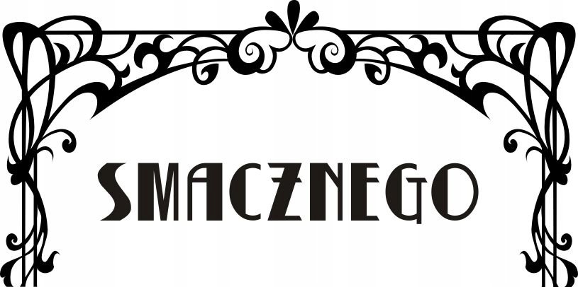 Napis na ścianę naklejka 150x75cm wybór koloru jadalnia Smacznego - 139