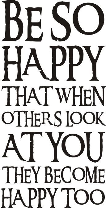 Napis na ścianę naklejka 150x75cm wybór koloru cytat - Be so happy - 119