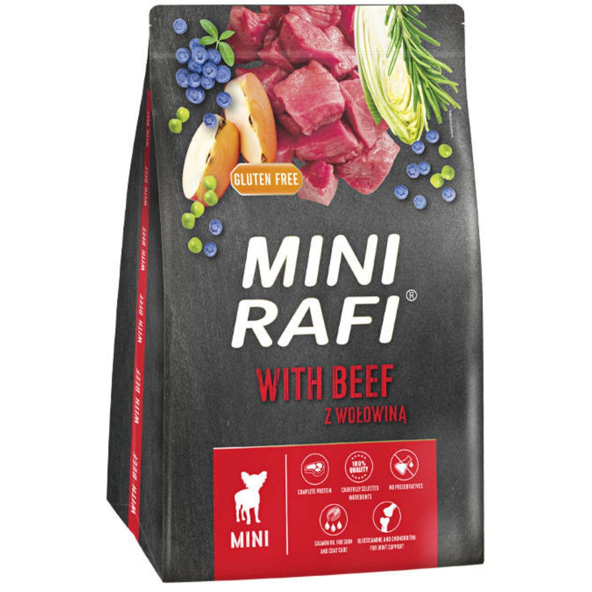 RAFI ADULT MINI karma sucha dla psów wołowina 3KG