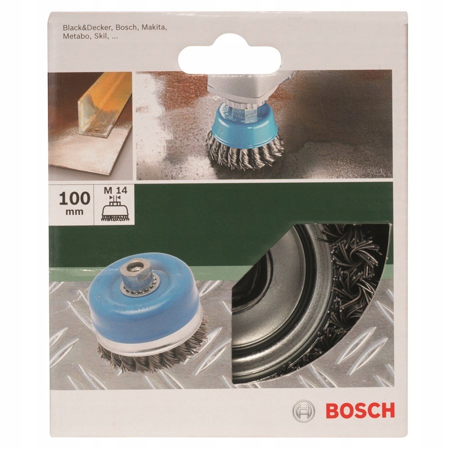 Bosch Szczotka garnkowa do szlifierek prostych i kątowych falisty drut mosiądzowany 100 mm 100 mm 2609256508 1 szt
