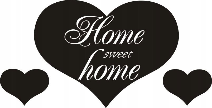Napis na ścianę naklejka 150x75cm wybór koloru - Home sweet home - 91