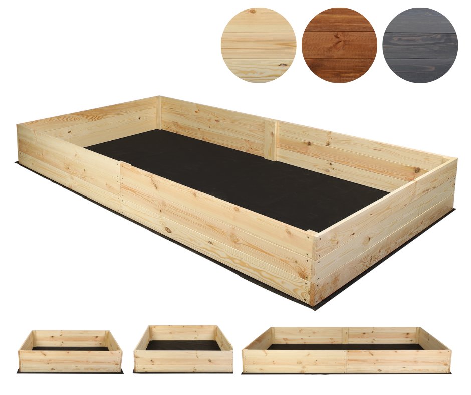 Wielka skrzynia na warzywa XP06 /27x237x117 cm/ Naturalna / Wamar-Sosenka