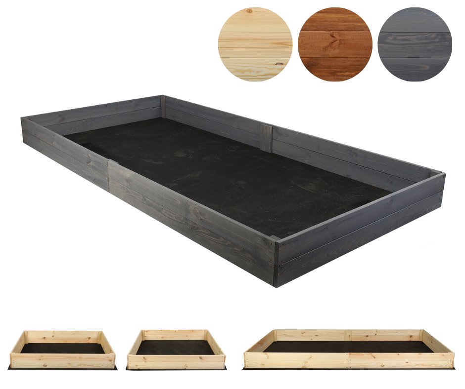 Wielka skrzynia na warzywa XP06 /18x237x100 cm/ Szara / Wamar-Sosenka