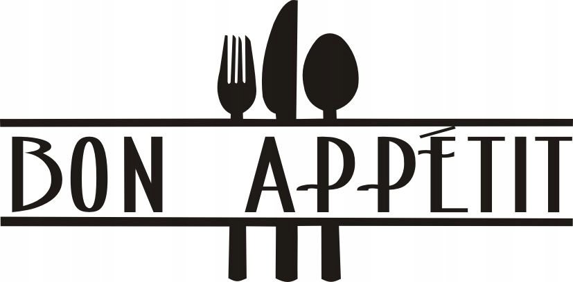 Napis na ścianę naklejka 150x75cm wybór koloru jadalnia Bon Appetit 140