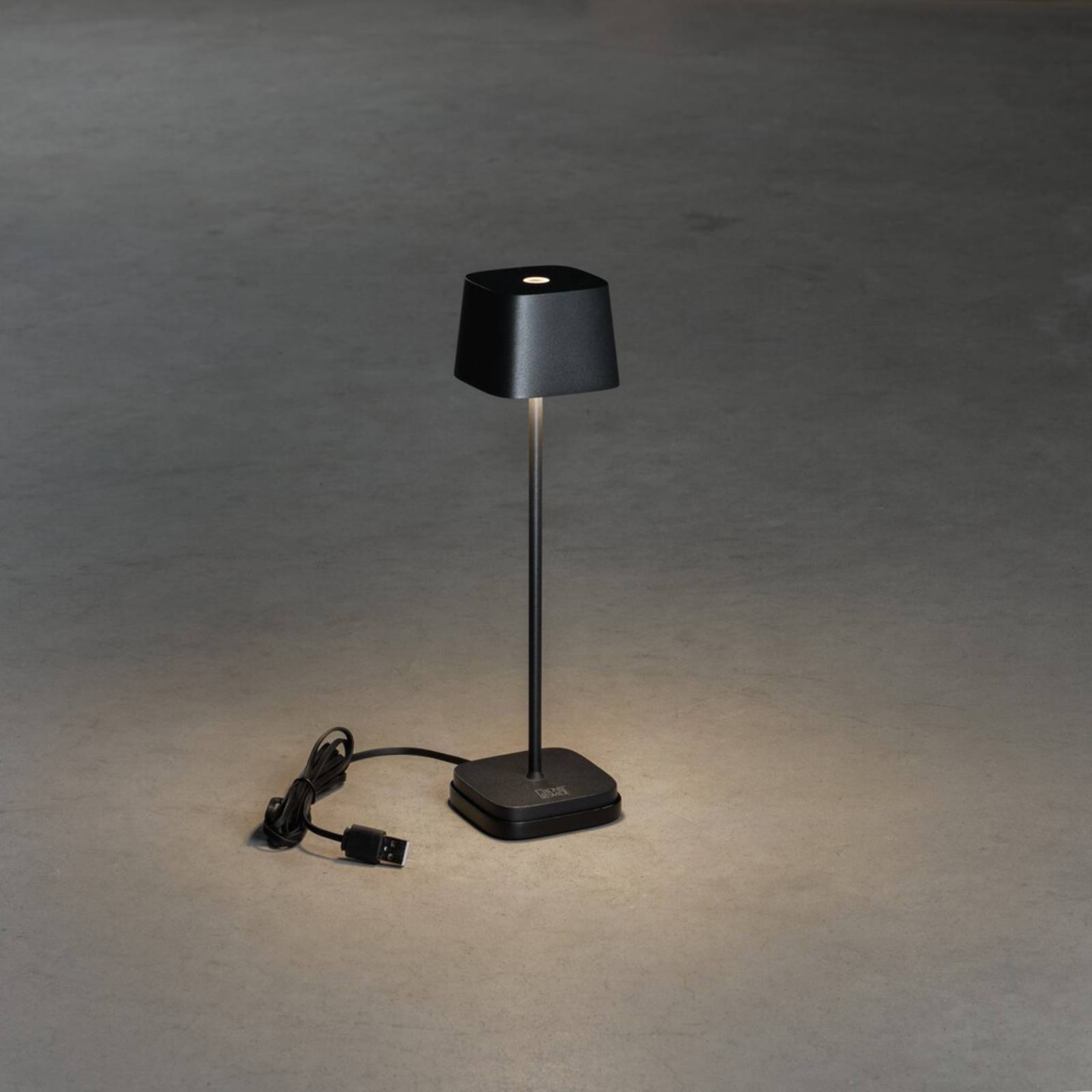 Konstsmide Lampa stołowa LED Capri-Mini zewnętrzna, czarna