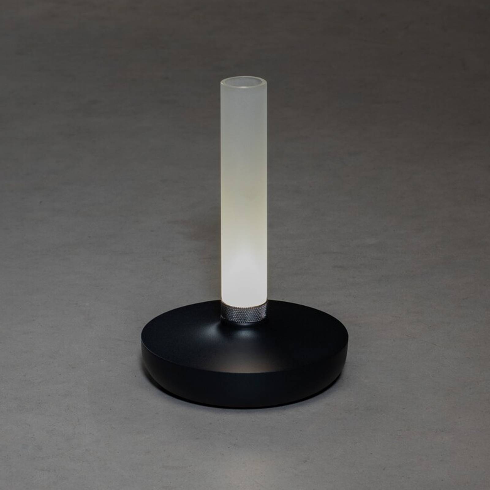 Konstsmide Stołowa LED Biarritz IP54, akumulator, CCT, czarna