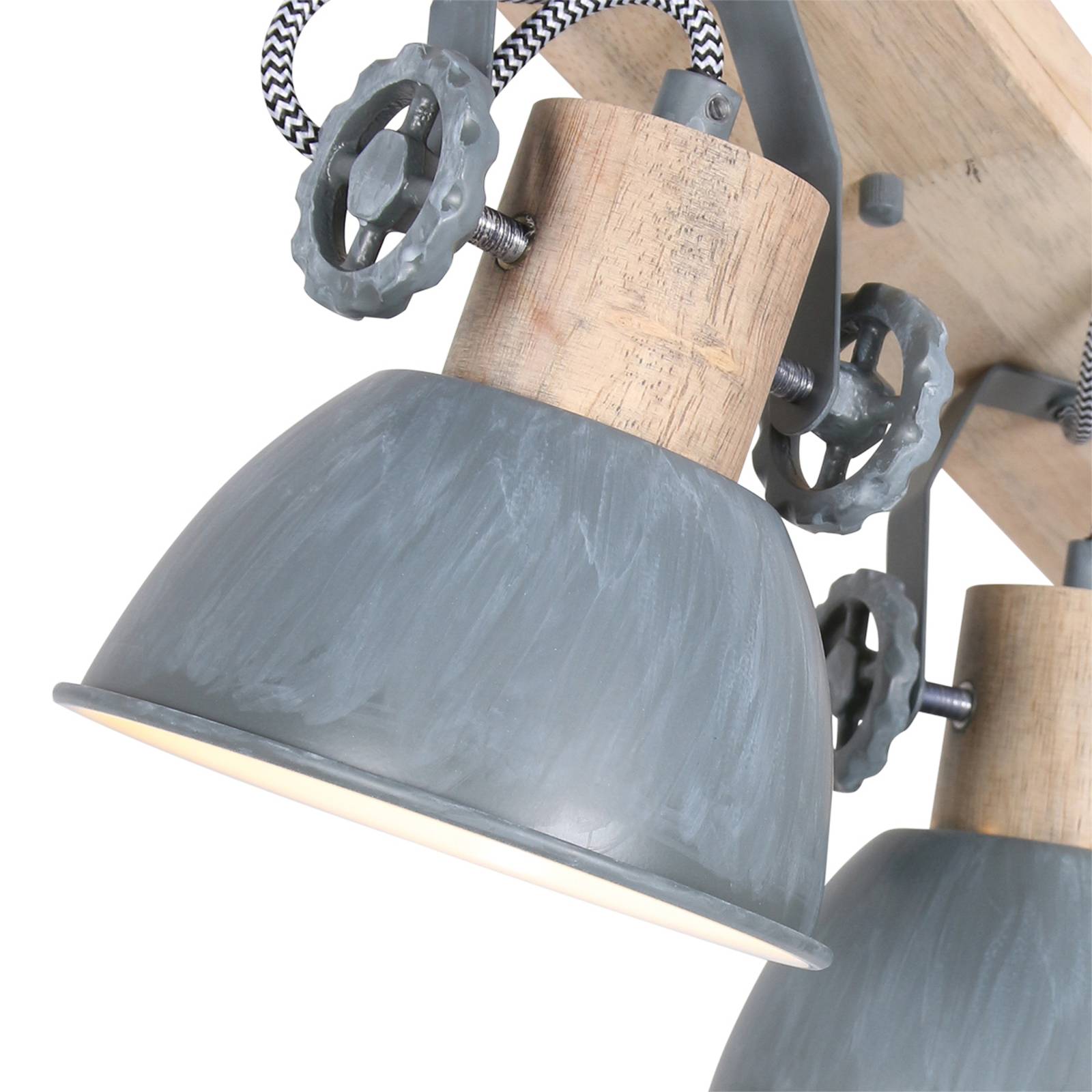 Steinhauer Reflektor sufitowy Gearwood, 4-pkt., szary
